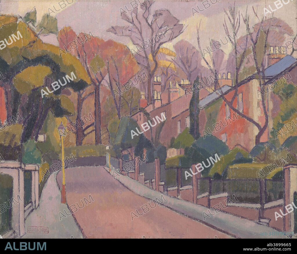 SPENCER GORE. Cambrian Road, Richmond. Date/Period: 1913 to 1914. Painting. Oil on canvas. Height: 406 mm (15.98 in); Width: 508 mm (20 in).