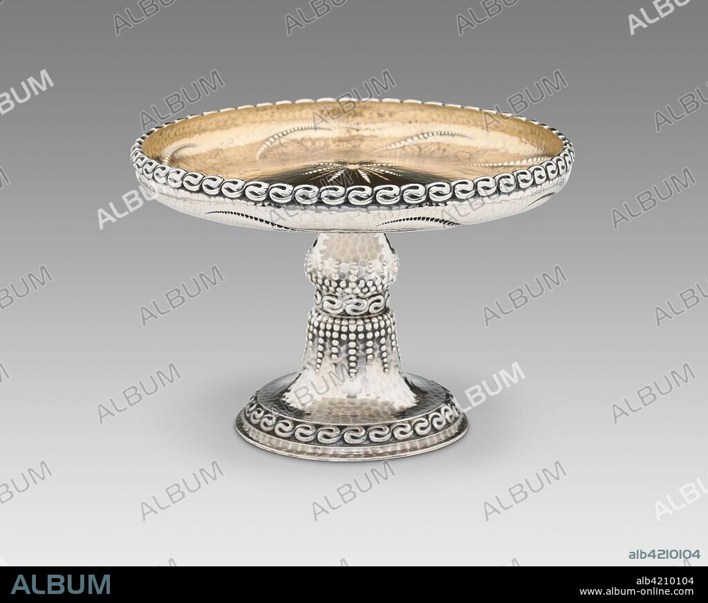 Compotier. Design attributed to Charles Osborne; American, 1847-1920; Tiffany and Company; American, founded 1837; New York, New York. Date: 1877-1887. Dimensions: 12.7 × 20.32 × 20.32 cm (5 3/4 × 8 5/8 × 8 5/8 in.); 610.9 grams. Silver and silver gilt. Origin: New York City.