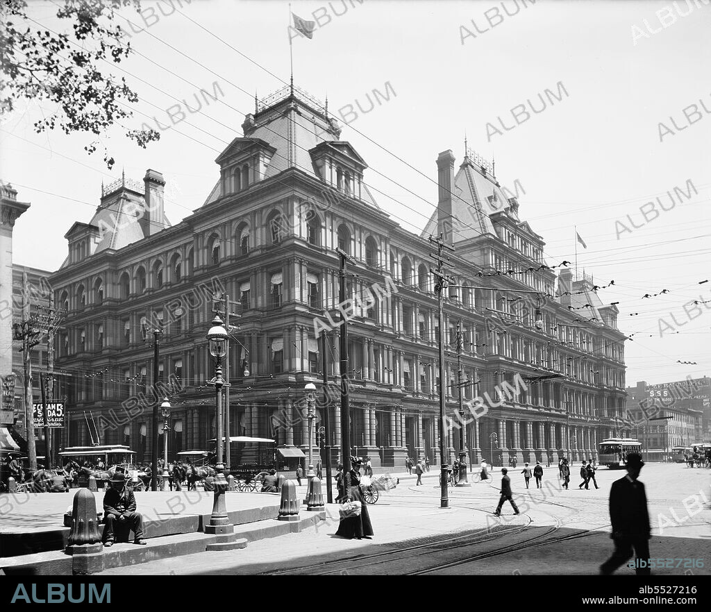 U.S. Custom House and Post Office, Cincinnati, Ohio, USA, Detroit Publishing Company, 1901.