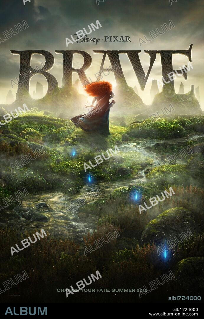 Poster of BRAVE, 2012, directed by BRENDA CHAPMAN and MARK ANDREWS. Copyright PIXAR ANIMATION STUDIOS/WALT DISNEY PICTURES.