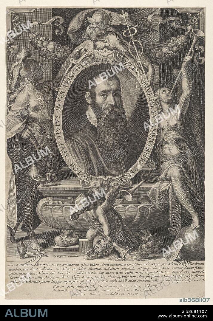 Portrait of Pieter Breughel the Younger. Artist: Bartholomeus Spranger (Netherlandish, Antwerp 1546-1611 Prague); Aegidius Sadeler II (Netherlandish, Antwerp 1568-1629 Prague). Dimensions: Sheet: 12 1/16 × 8 1/4 in. (30.6 × 20.9 cm). Date: 1606.