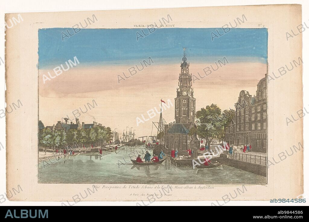 ANON. View of Montelbaan tower and the Oudeschans in Amsterdam, 1700-1799.