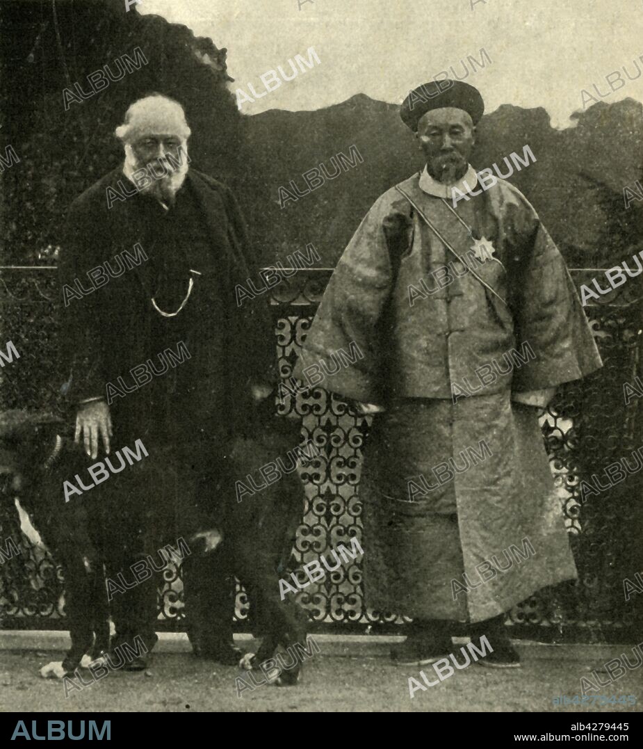 'Lord Salisbury and Li Hung Chang', 1901. From "The Harmsworth Magazine, Volume VI. February 1901-July 1901", by  [Harmsworth Bros, Limited, London, 1901].