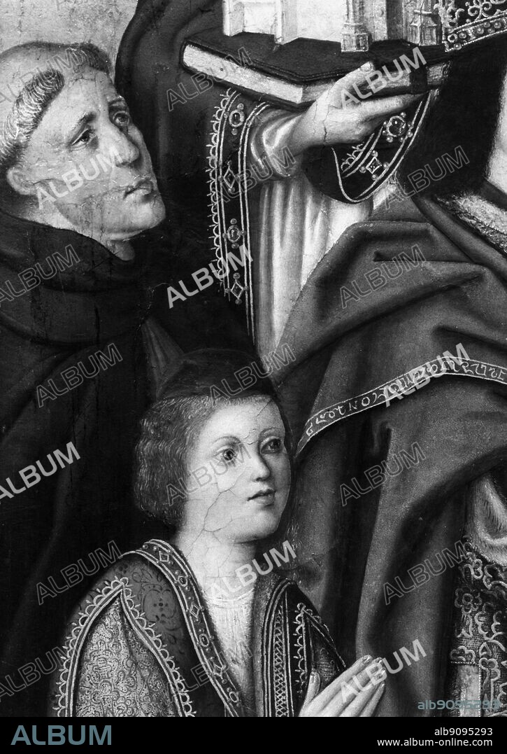 The Inquisitor General of Spain, Tomas de Torquemada with the young prince Don Juan.