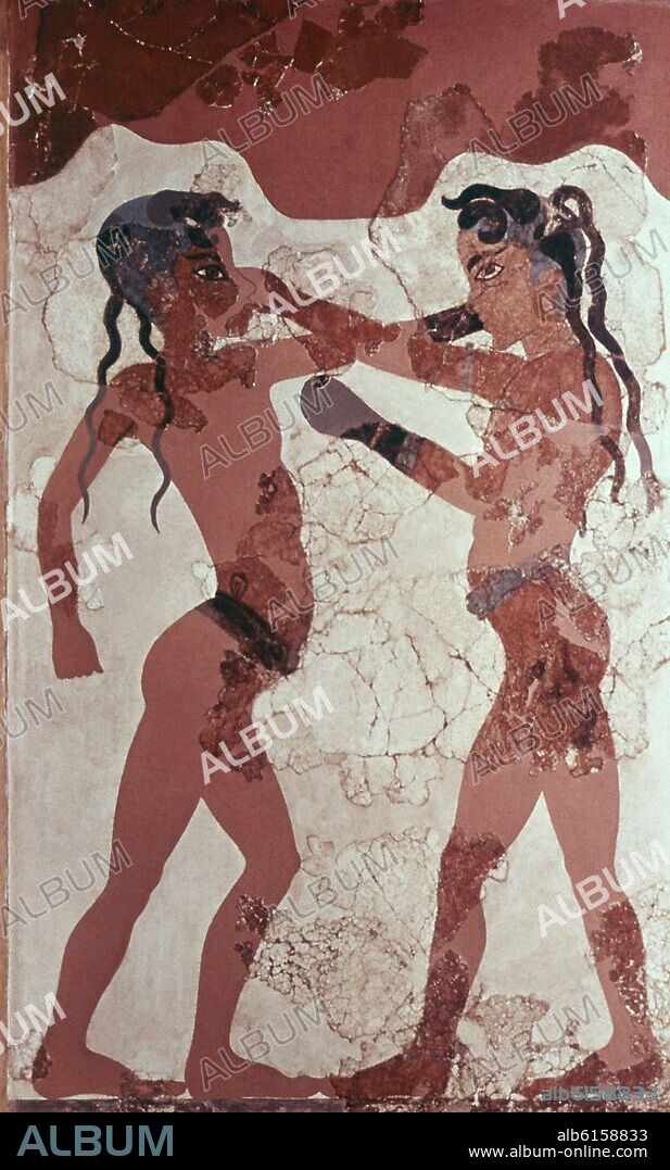 FRESCO DE LOS NIÑOS BOXEADORES - II MILENIO AC - PROCEDENTE DE LA ISLA DE THERA.