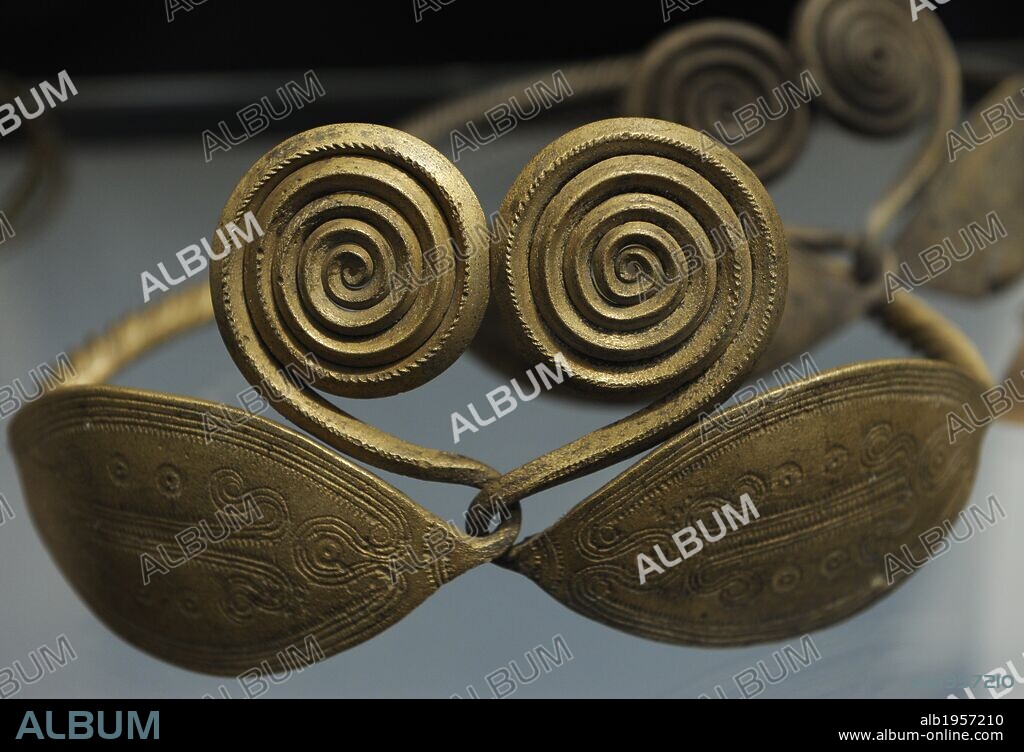 Prehistoric. Art. Bronze Age. Belt ornaments. From a bog at Fjellerup, Funen. 700-500 BC. National Museum of Denmark.