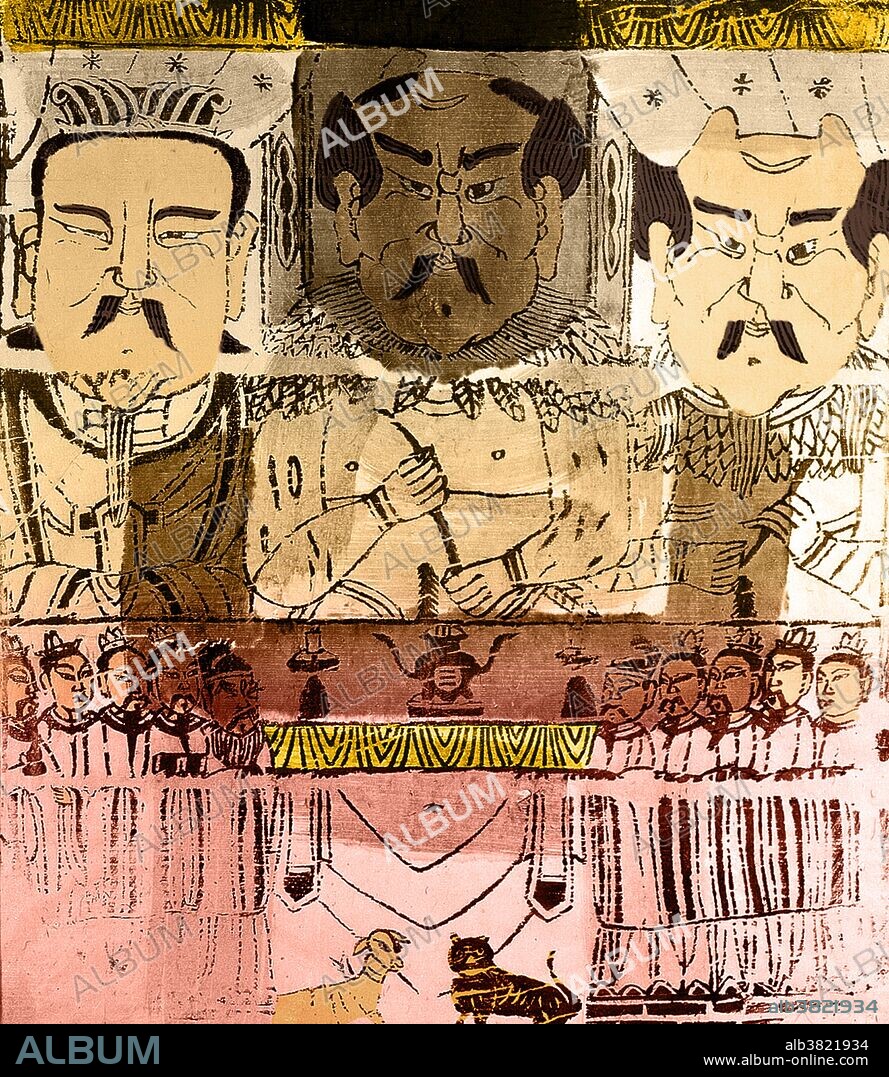 The Three Sovereigns. The Three Sovereigns were a group of mythological demigods from ancient China, today considered culture heroes. In the middle is Shennong (or Shen Nung), flanked by Fu Hsi (or Fu Xi, Fu-hsi, Fuxi) (right) and Huangdi (formerly Huang-ti and Hwang-ti) (left), with ten of the most famous Chinese doctors grouped on either side at bottom. Shennong (or Shen Nung) was also known as the Emperor of the Five Grains. He is a god of medicine, said to have taught the ancient Chinese not only their practices of agriculture, but also their use of herbal drugs. Fu Xi is a culture hero in Chinese legend, acredited (along with his sister Nu Wa) with creating humanity and the invention of writing, hunting, fishing and cooking Huangdi, formerly romanized as Huang-ti and Hwang-ti, is one of the legendary Chinese sovereigns and culture heroes. Traditionally credited with numerous inventions and innovations, the Yellow Emperor is now regarded as the initiator of Chinese civilization, and said to be the ancestor of all Huaxia Chinese.