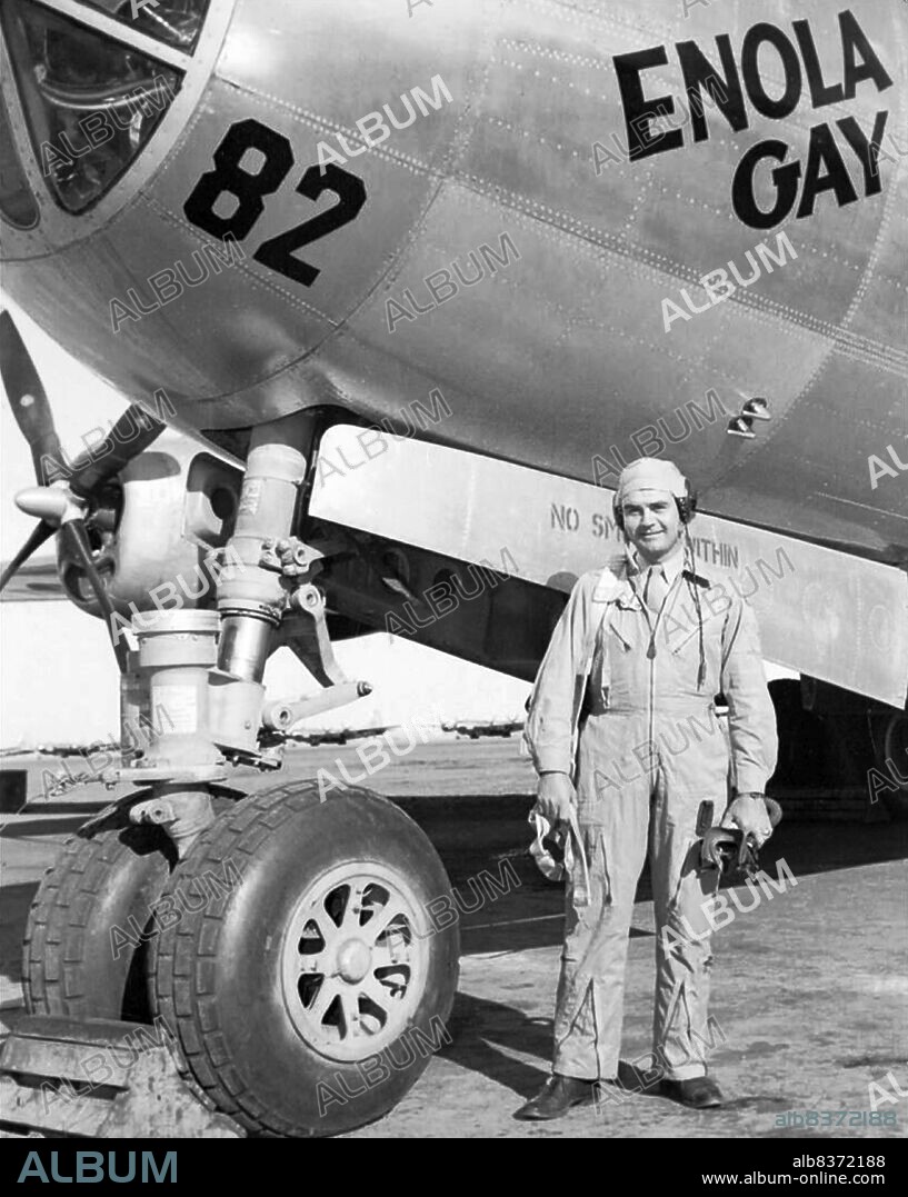 The Enola Gay is a Boeing B-29 Superfortress bomber named for Enola Gay Tibbets, the mother of the pilot, Colonel Paul Tibbets, who selected the aircraft while it was still on the assembly line. On 6 August 1945;, during the final stages of World War II, it became the first aircraft to drop an atomic bomb.<br/><br/>. The bomb, code-named 'Little Boy', was targeted at the city of Hiroshima, Japan, and caused unprecedented destruction. Enola Gay participated in the second atomic attack as the weather reconnaissance aircraft for the primary target of Kokura. Clouds and drifting smoke resulted in Nagasaki being bombed instead.
