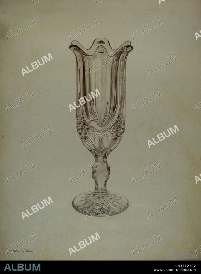 FRANK M KEANE. Glass Celery Holder. Dated: c. 1939. Dimensions: overall: 44.8 x 34.7 cm (17 5/8 x 13 11/16 in.). Medium: watercolor and graphite on paper.