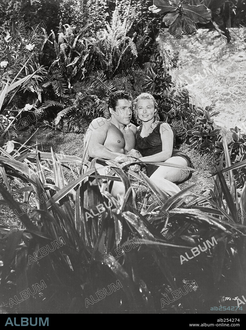 EVE BRENT and GORDON SCOTT in TARZAN'S FIGHT FOR LIFE, 1958, directed by H. BRUCE HUMBERSTONE. Copyright M.G.M.