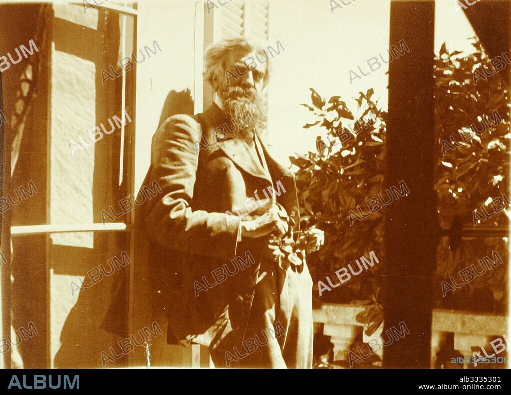 RUSSIAN PHOTOGRAPHER. Portrait of the Philosopher, poet, pamphleteer and literary critic Vladimir Solovyov (1853-1900). Cannes.