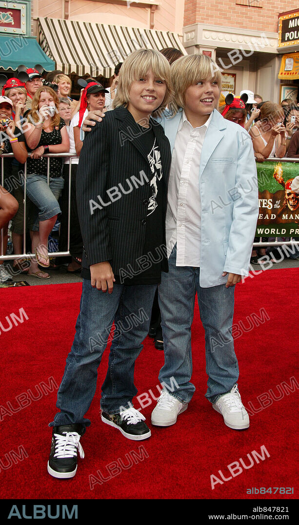 COLE SPROUSE and DYLAN SPROUSE. Jun 24, 2006; Anaheim, CA, USA; Actors COLE and DYLAN SPROUSE at the world premiere of 'Pirates of the Caribbean: Dead Man's Chest' at Disneyland. Mandatory Credit: Photo by Rena Durham / KPA / ZUMA Press. (©) Copyright 2006 by Rena Durham. 24/06/2006