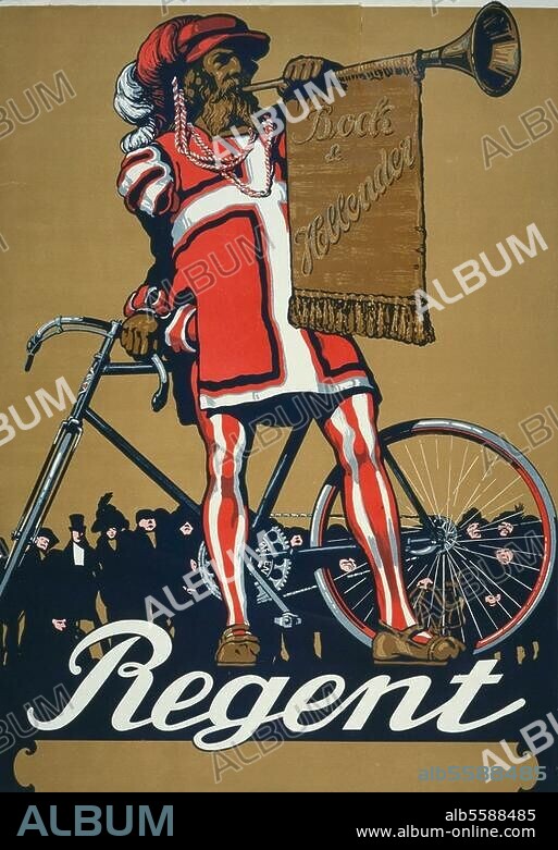 Verkehr:. Fahrrad. "Bock & Hollender / Regent". Plakat, undat. (um 1920?). Druck: Kunstdruck u. Verlagsanstalt Wezel u. Naumann A.G. Leipzig-R.