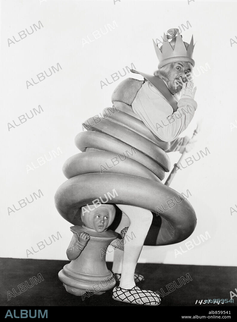 BILLY BARTY and FORD STERLING in ALICE IN WONDERLAND, 1933, directed by NORMAN Z. MCLEOD. Copyright PARAMOUNT PICTURES.