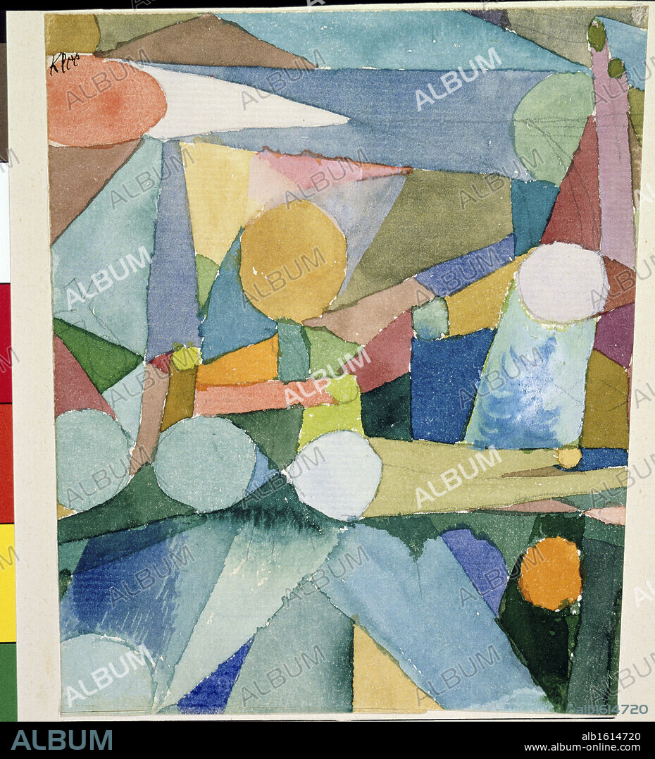 Color Shapes  1914  Paul Klee (1879-1940/Swiss)  Watercolor on paper  Barnes Foundation, Merion, Pennsylvania.