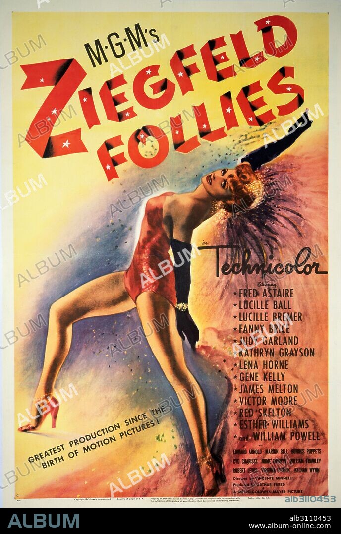 Poster of ZIEGFELD FOLLIES, 1946, directed by VINCENTE MINNELLI. Copyright M.G.M.