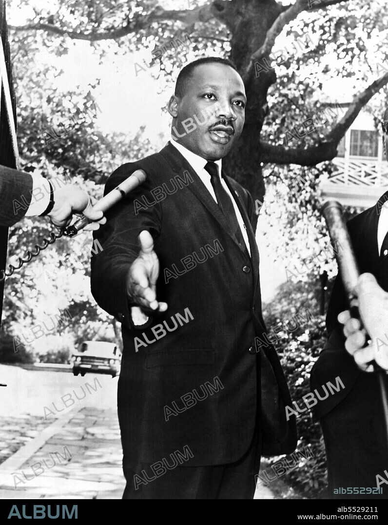 Dr. Martin Luther King, Jr., Half-Length Portrait during Press Conference, New York, USA, Dick DeMarsico, New York World-Telegram & Sun Photo Collection, July 1964.