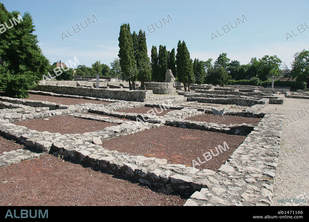 ARTE ROMANO. HUNGRIA. COLONIA ROMANA DE AQUINCUM localizada cerca de las fronteras del imperio Romano o "lindes". Alrededores de Budapest. Hungria.