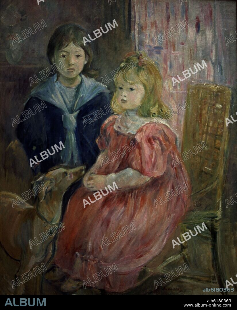 BERTHE MORISOT (1841-1895). Double portrait of Charley and Jeannie Thomas - 1894 - 100x81 cm - oil on canvas.