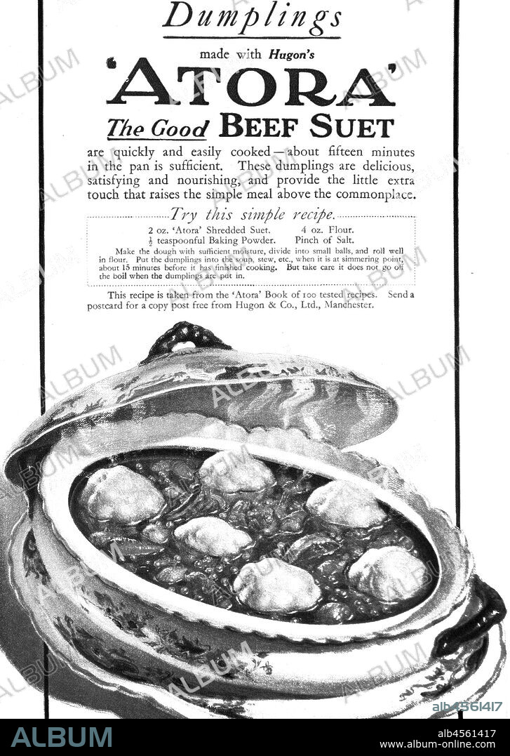 An advertisement for Atora's Beef Suet. Dated 20th century - Album