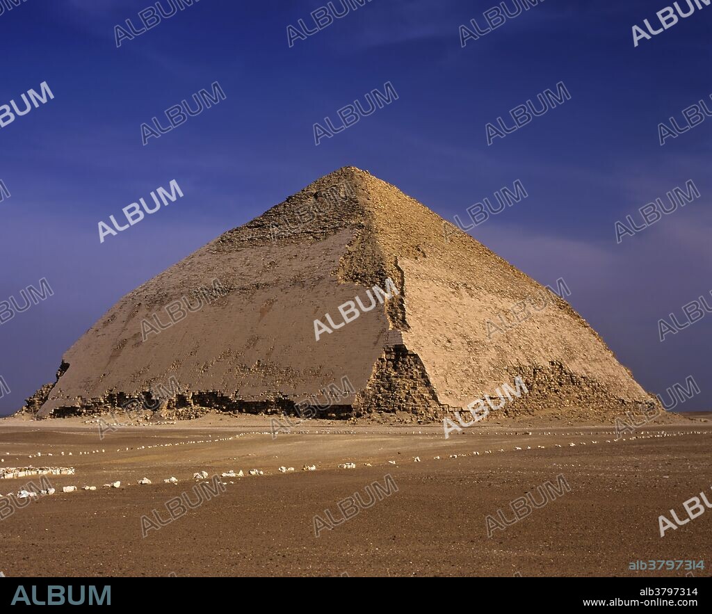 The Bent Pyramid -27th century BC, Dahshur, Egypt, Africa.