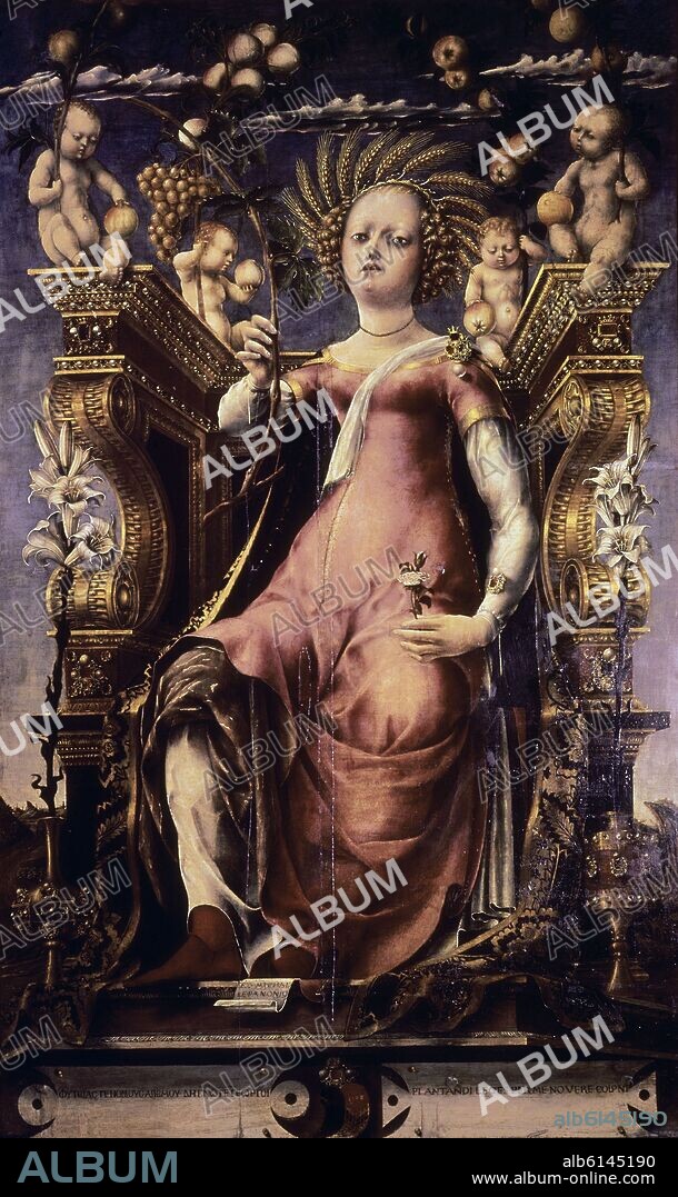 MICHELE PANNONIO. CERES EN EL TRONO - 1457 - RENACIMIENTO ITALIANO.