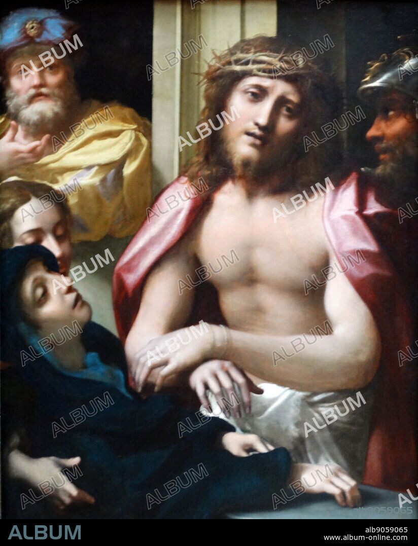Painting titled 'Christ Presented to the People' by Antonio da Correggio (1489-1534) foremost painter of the Parma School of Italian Renaissance. Dated 16th Century.