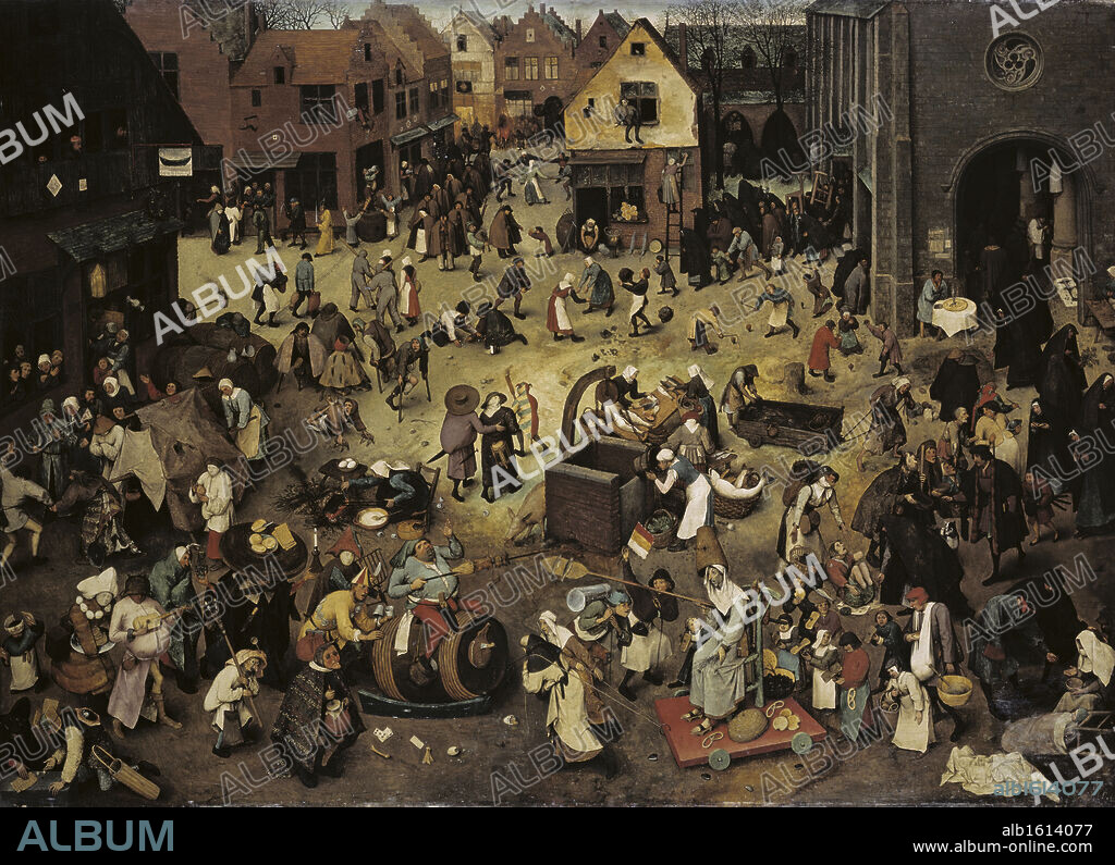 The Fight Between Carnival and Lent  1559  Pieter Bruegel the Elder (ca.1525-1569/Flemish)  Oil on Wood Panel  Kunsthistorisches Museum, Vienna, Austria.