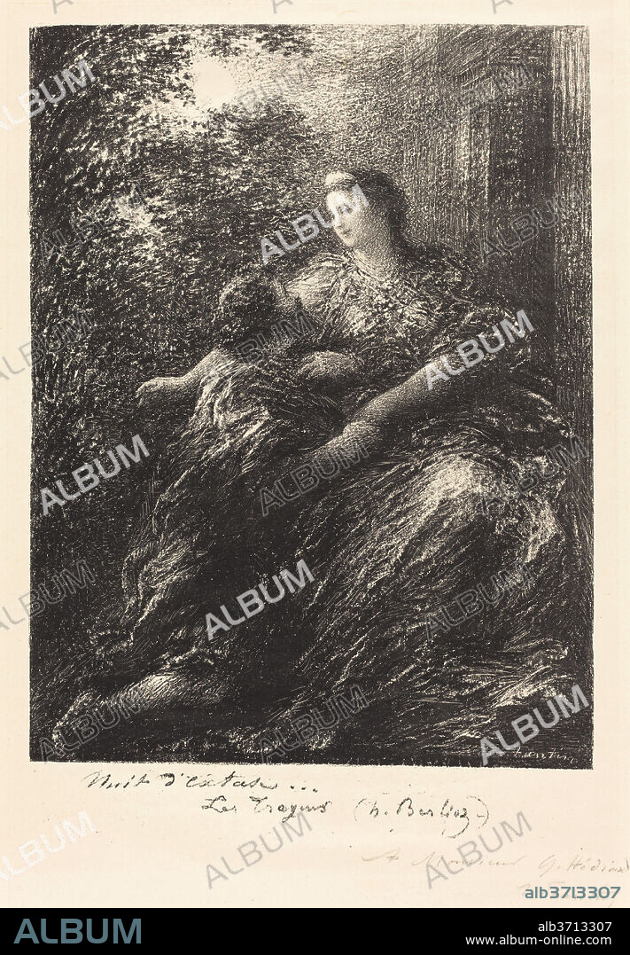 HENRI FANTIN-LATOUR. Duet from "The Trojans" (6th plate). Dated: 1894. Medium: lithograph.