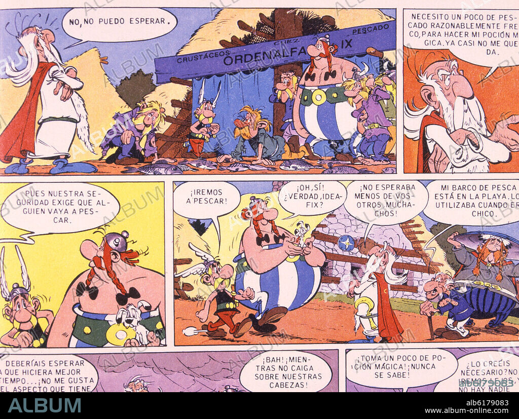 ALBERT UDERZO (1927-2020). PAGINA DE UN COMIC DE ASTERIX Y OBELIX.