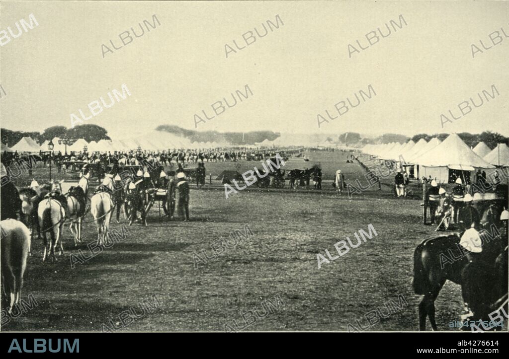 BOURNE & SHEPHERD. 'The Viceroy's Camp at the Imperial Assemblage', January 1877, (1901). The Durbar of 1877, held at Calcutta, (modern-day Kolkata), was called the 'Proclamation Durbar' as its main purpose was to proclaim Queen Victoria as Empress of India by the British. The ceremony was attended by Viceroy of India Lord Lytton, and by maharajas, nawabs and intellectuals. From "The Life and Deeds of Earl Roberts, Vol. II. - To The Abdication of Yakub Khan", by J. Maclaren Cobban. [T. C. & E. C. Jack, Edinburgh, 1901].