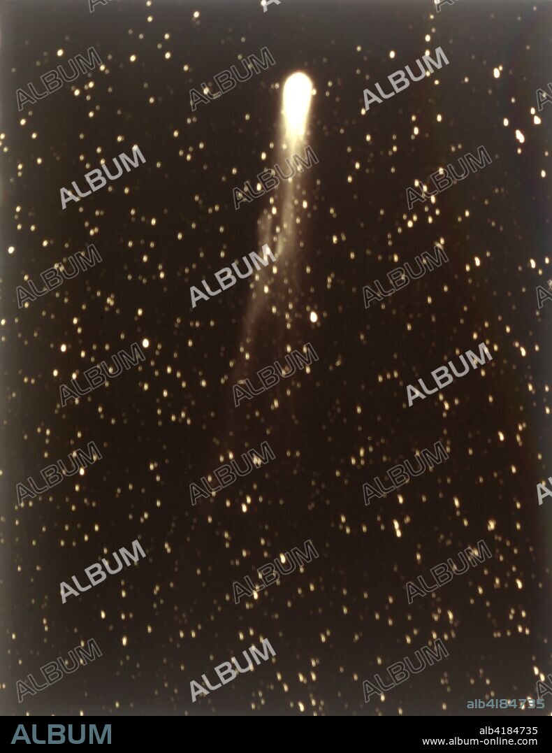 Halley's Comet, 1910. Halley's Comet was photographed by Dr George Willis Ritchey at Mount Wilson Observatory, California, USA. Halley's Comet is visible from Earth every 75-76 years. It is the only known short-period comet that is regularly visible to the naked eye, and the only naked-eye comet that might appear twice in a human lifetime. Halley last appeared in the inner parts of the Solar System in 1986 and will next appear in mid-2061. Its periodicity was first recognised by English astronomer Edmond Halley (1656-1742).