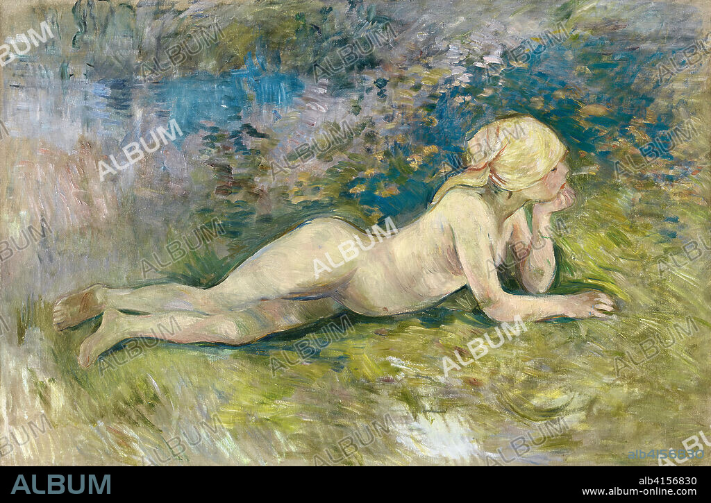 Berthe Morisot (Bourges, 1841- París, 1895). Pastora desnuda tumbada (1891). Óleo sobre lienzo. 57,5 x 86,4 cm.