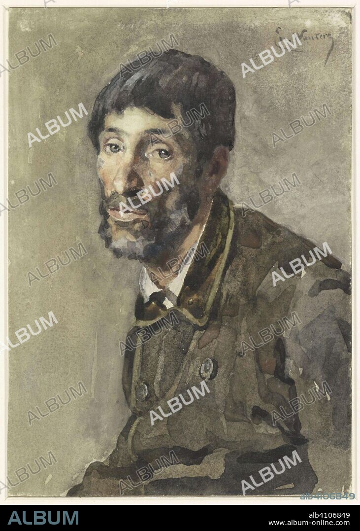 Portrait of a man. Draughtsman: Emile Charles Wauters. Dating: 1856 - 1933. Measurements: h 177 mm × w 125 mm.