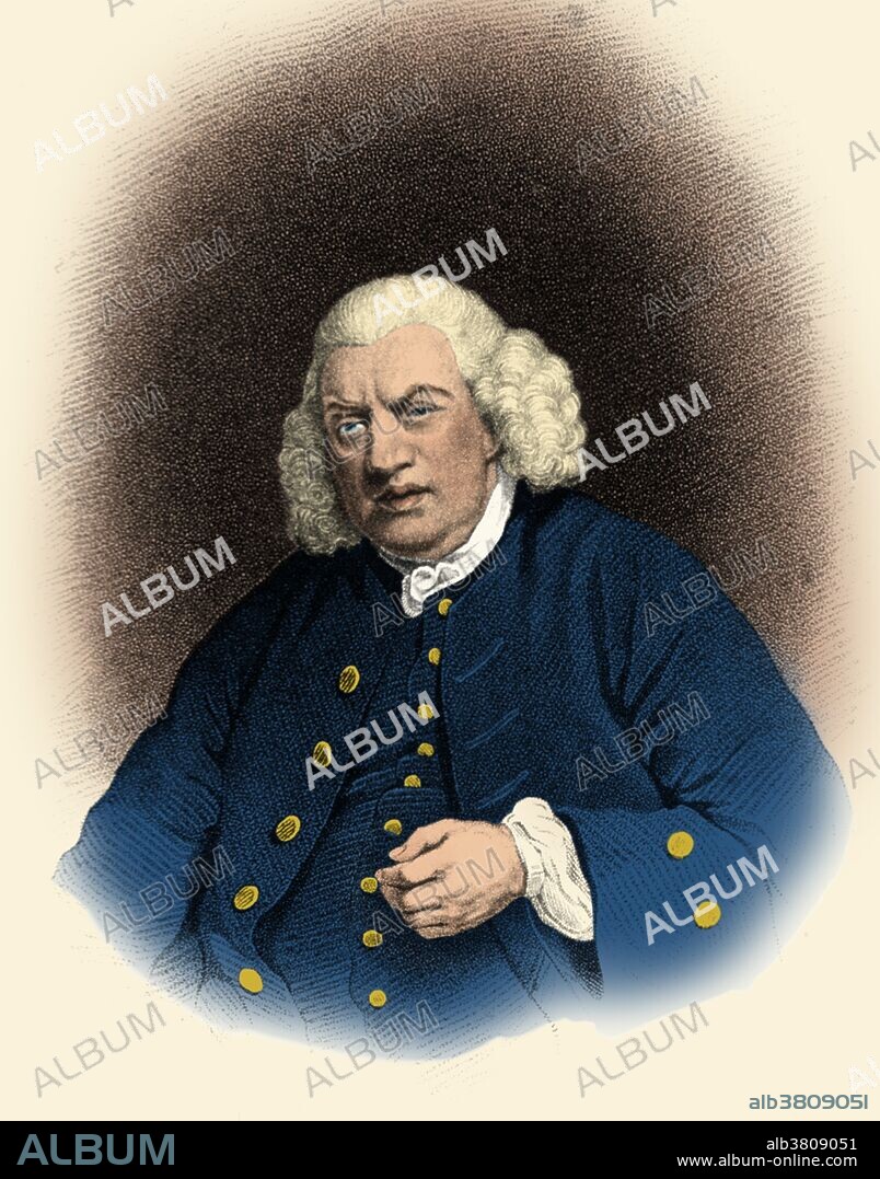 Samuel Johnson (September 18, 1709 - December 13, 1784), often referred to as Dr. Johnson, was an English author who made lasting contributions to English literature as a poet, essayist, moralist, literary critic, biographer, editor and lexicographer. Johnson was a devout Anglican and committed Tory. He is the subject of James Boswell's Life of Samuel Johnson. Johnson obtained some notice with his works London (1738) and The Vanity of Human Wishes (1749) - both of which are considered great poems - but his efforts in the 1750's are part of why he's considered a titan. This decade saw the creation of his Dictionary (1755), his Rambler essays (1750-52), his Idler essays (1758-60), and Rasselas, Prince of Abyssinia (1759). Johnson was a tall and robust man. His odd gestures and tics were disconcerting to some on first meeting him. Boswell's Life, along with other biographies, documented his behavior and mannerisms in such detail that they have informed the posthumous diagnosis of Tourette syndrome, a condition not defined or diagnosed in the 18th century. After a series of illnesses, he died in 1784, at the age of 75, and was buried in Westminster Abbey.