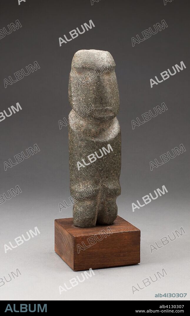 Standing Figure. Mezcala; Guerrero, Mexico. Date: 300 BC-100 BC. Dimensions: H. 21.6 cm (8 1/8 in.). Greenstone. Origin: Guerrero.