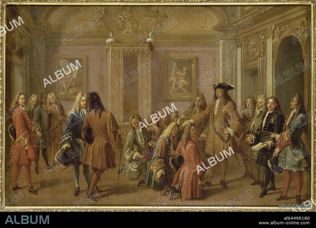 FRANçOIS MAROT. The first promotion of the Knights of Saint Louis by Louis XIV, Versailles May 8, 1693.