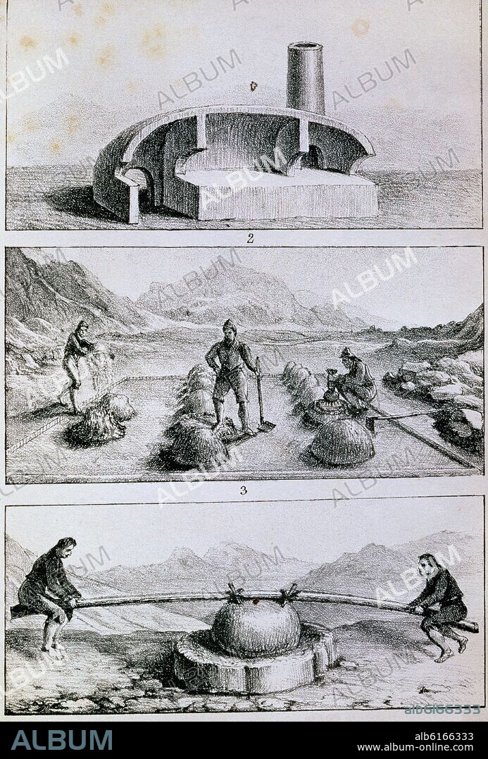 JOHN MIERS (1789-1879). VIAJES POR CHILE Y LA PLATA - FUNDICIONES DE ORO Y PLATA - SIGLO XIX.