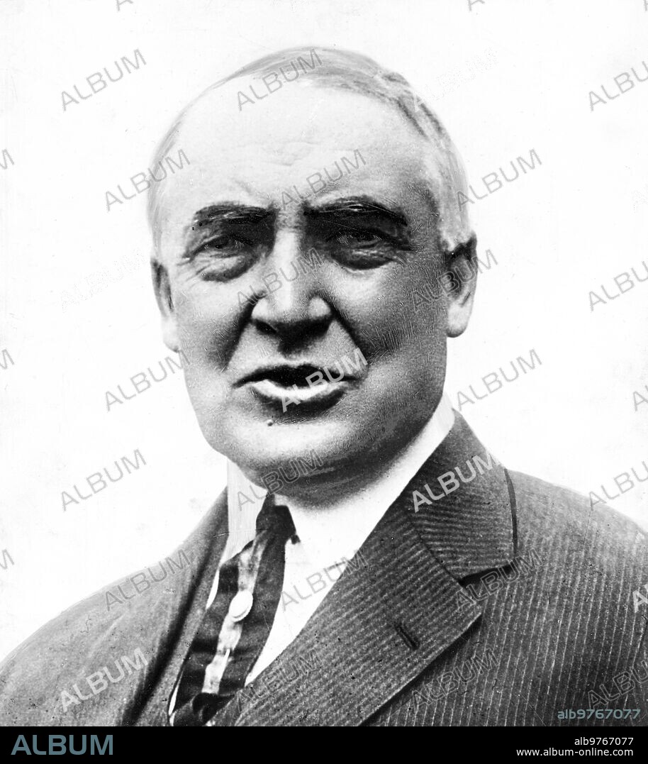 Agosto 1923. Fallecimiento de un jefe de Estado. Mr. Warren G. Harding, presidente de los Estados Unidos, que ha fallecido en san Francisco de California.