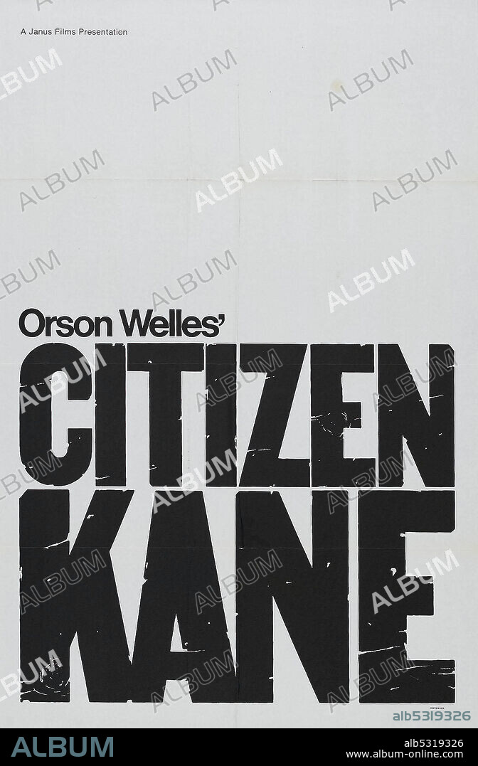 Affiche de CITIZEN KANE, 1941, réalisé par ORSON WELLES. Copyright RKO.