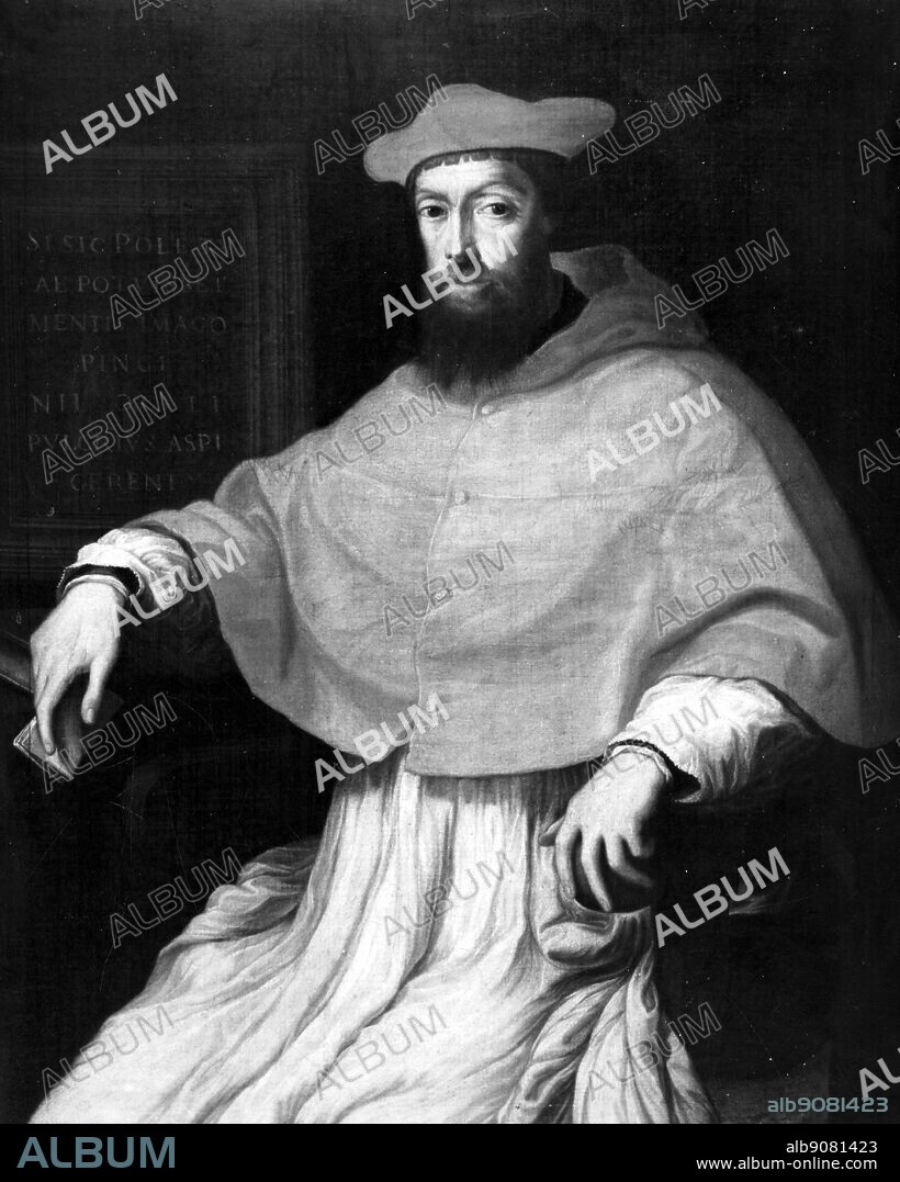 Cardinal Pole, Lambeth Palace. Reginald Pole (1500-58), Cardinal from 1536 who returned from Rome as papal legate on the accession of Mary I in order to readmit England to the Catholic Church. He succeeded Cranmer as Archbishop of Canterbury in 1556.