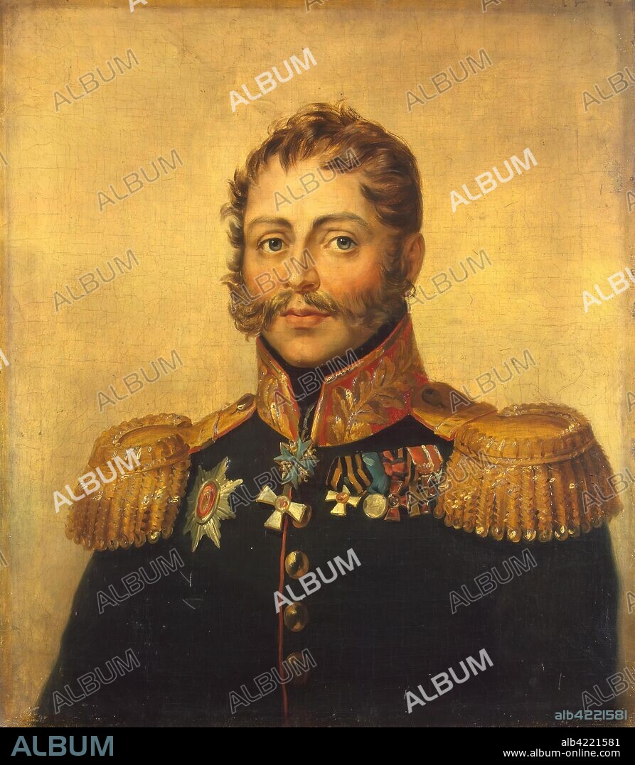 GEORGE DAWE (AND WORKSHOP). 'Portrait of Alexander I. Markov (1781-1844) (2nd)'. The Military Gallery of the Winter Palace. No later than 1827. Dimensions: 70x62,5 cm.