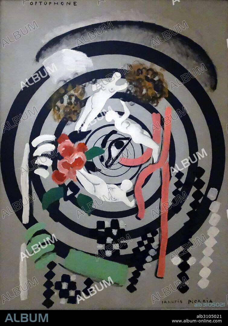 Ostophone II, 1921-1922, oil and ripolin on canvas. By Francis Picabia 1879-1953. French avant-garde painter, poet and typographist. After experimenting with Impressionism and Pointillism, Picabia became associated with Cubism and Dadaism.