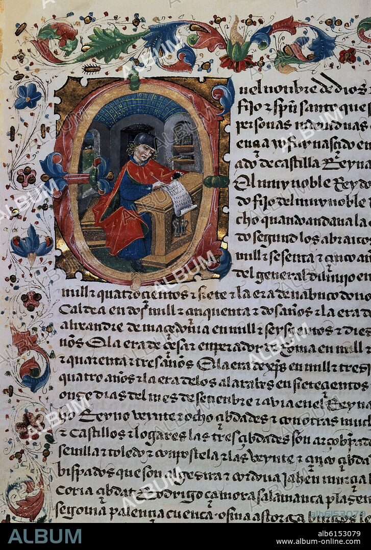 JORGE INGLÉS. MINIATURA DEL MARQUES DE SANTILLANA (1398-1458)- FIGURA RELEVANTE LA CORTE DE JUAN II DE CASTILLA.
