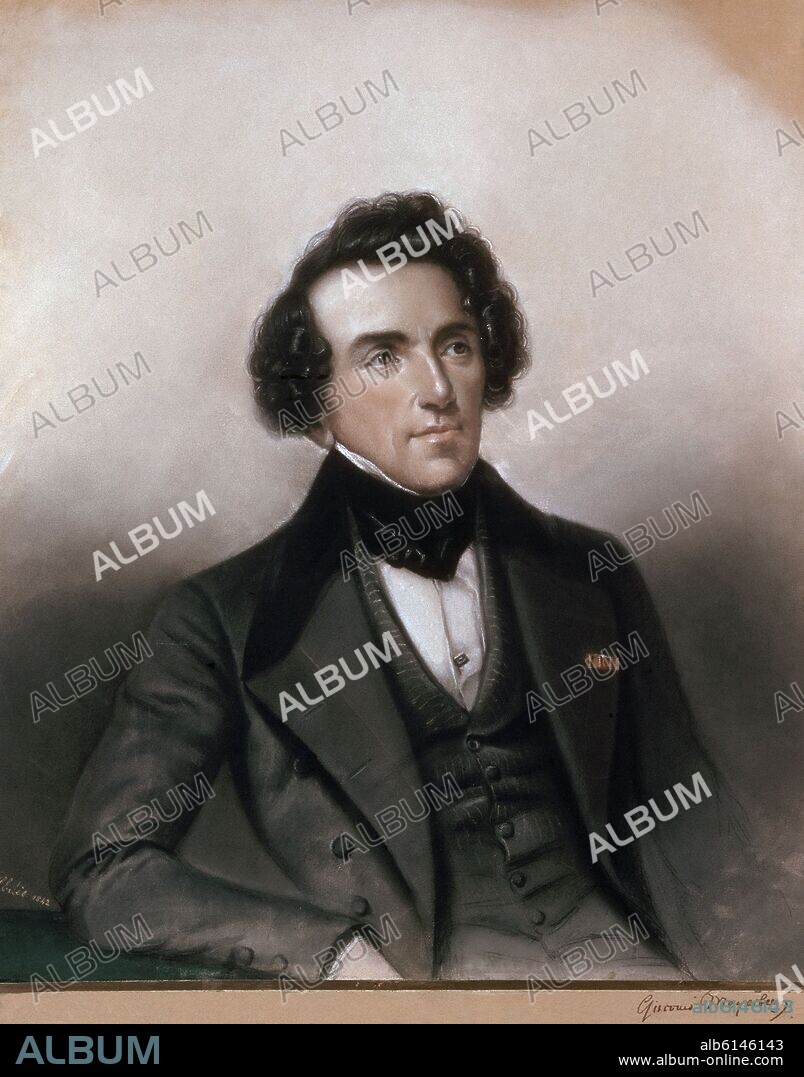 M ALBITEZ-PINTOR SIGLO XIX. GIACOMO MEYERBEER (1791-1864) - COMPOSITOR ALEMAN - 1842.