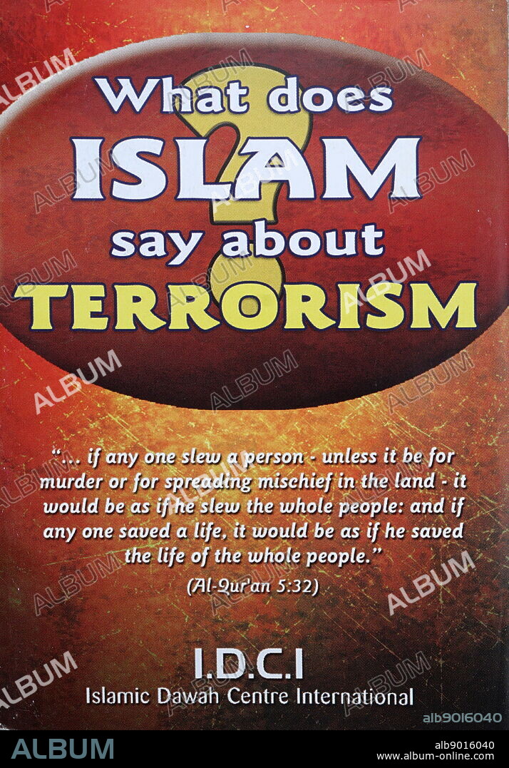 anti-Islamist extremism and anti-terror propaganda leaflet , England 2017, during the days following the 22 May 2017, suicide bombing, carried out at Manchester Arena in Manchester, England, following a concert by American singer Ariana Grande.
