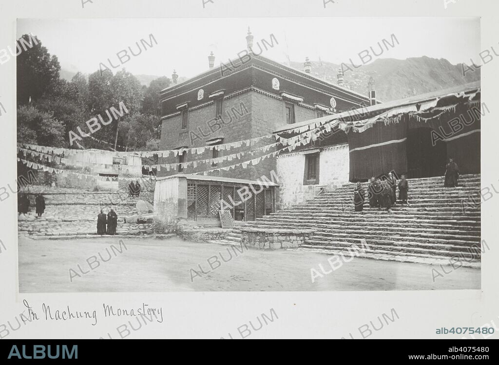 JOHN CLAUDE WHITE. In Nachung Monastery. View of a courtyard. 'Tibet'. Curzon collection. c.Sep 1904. 89 prints 295x190mm to 200x1825 Platinum prints. Source: Photo 430/53.(56).
