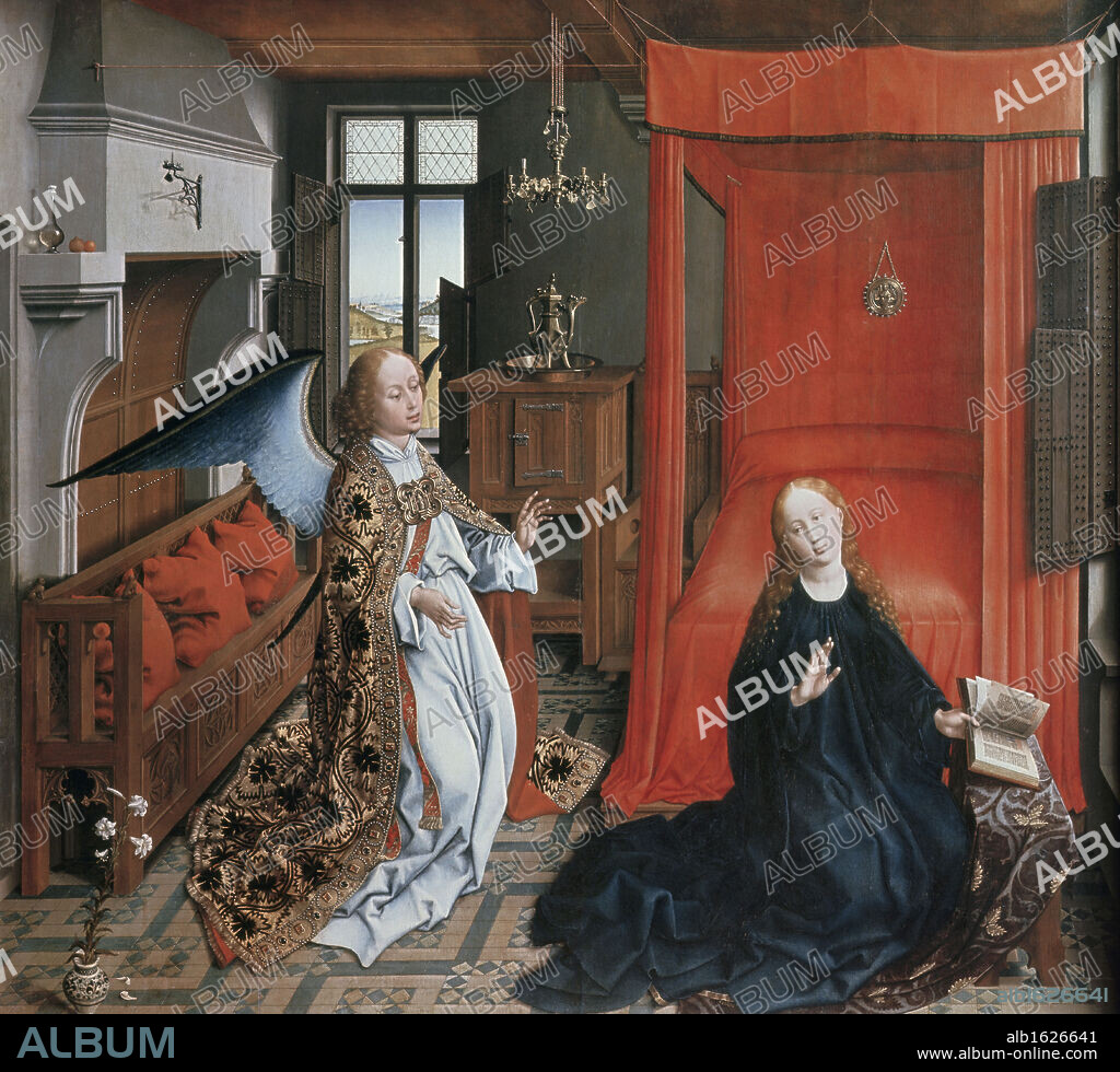 The Annunciation #2  C.1425-30  Rogier van der Weyden (ca 1399-1464 Netherlandish)  Musee du Louvre, Paris, France.