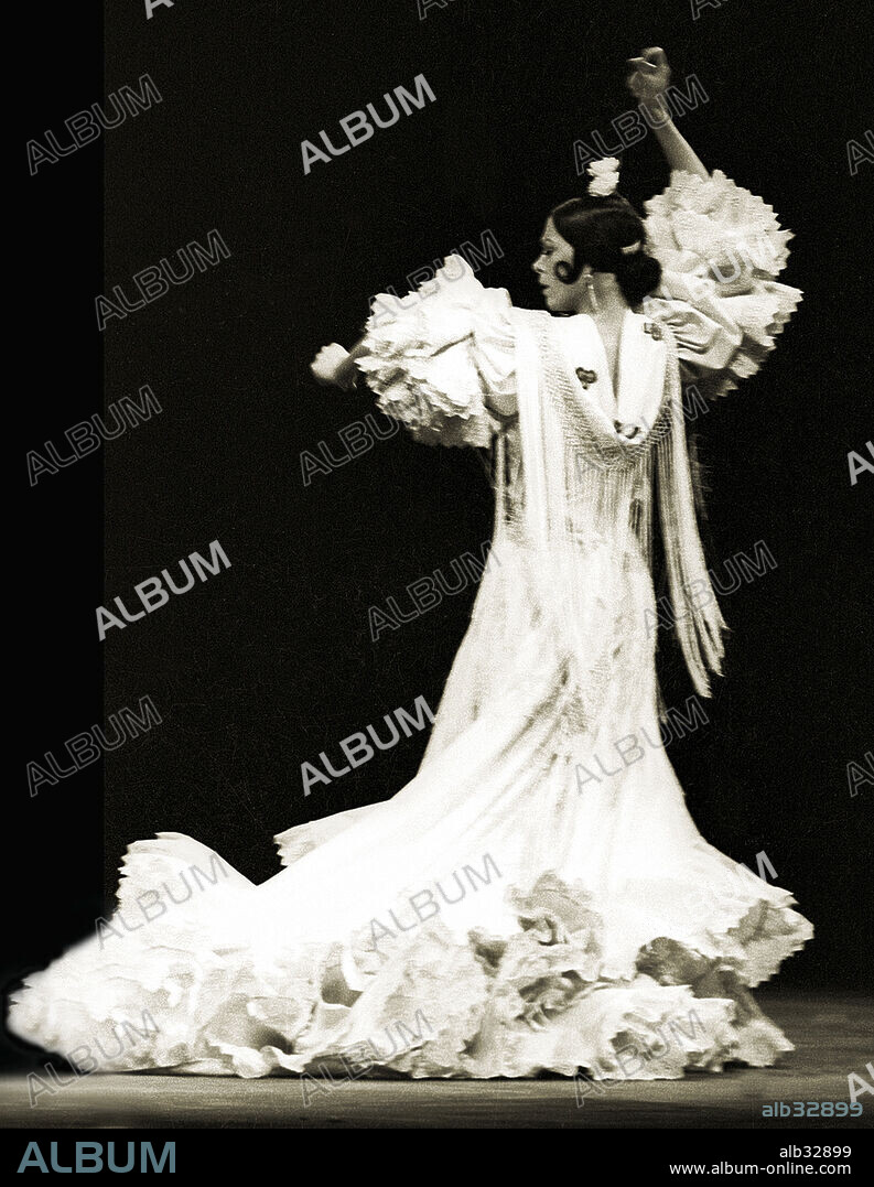 La bailaora española Manuela Vargas en una actuación.