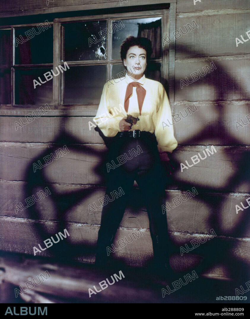 JOAN CRAWFORD in JOHNNY GUITAR, 1954, directed by NICHOLAS RAY. Copyright REPUBLIC PICTURES.